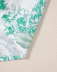 Floral Ruffle Sleeve Frilled Button-Up Shirt
