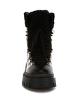 Omul Fleece & Faux Leather Boots