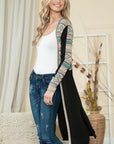 Mixed Media Maxi Cardigan