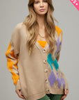 Davi & Dani Plus V-Neck Button Front Cardigan - Online Only - My Pampered Life Seattle