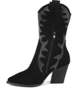 Rambler Rhinestones Embellished Calf Boots