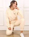 Lilou Cream Sweat Jogger Pant