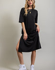 Vented Heavy Cotton Washed Dress