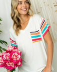 e Luna PLUS Multi Stripe Boxy Top