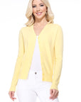 MAK Women's V-Neck Button Down Knit Cardigan Sweater