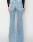 RISEN Full Size High Rise Raw Cut Hem Bootcut Jeans