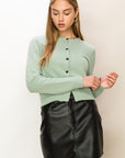 HYFVE Chic Button-Front Cardigan Sweater