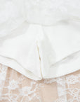 Sheer Lace Ruffle Tiered High-Low Skirt