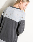 e Luna Distressed French Terry Sweatshirts