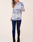 e Luna Terry Tie Dye Long Hoodie PLUS Top