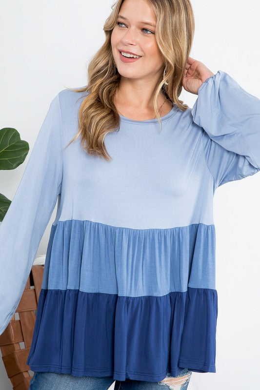 e Luna PLUS Color Block Tiered Swing Top