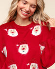 Haptics Santa Sparkle Brushed Sweater