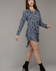 Leopard Animal Print V neck Dress