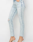 Risen Full Size High Rise Distressed Skinny Jeans