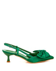 Okshak Satin Bow Slingback Sandals