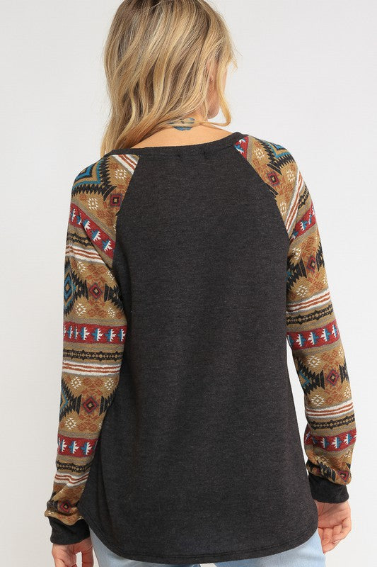 Mixed Aztec Top - Online Only