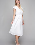 V-Neck Embroidered Eyelet Dress - Online Only