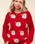 Haptics Santa Sparkle Brushed Sweater