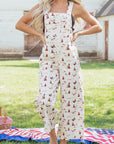 Western Adjustable Buttoned Strap Dungaree Jumpsuit