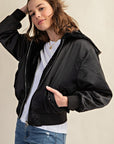 Reversible All Weather Fur Lined Bomber Jacket