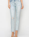 Risen Full Size High Rise Distressed Skinny Jeans