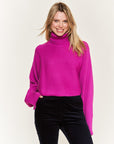 Jade By Jane Mock Neck Wide Sleeve Top PLUS