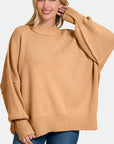 Zenana Side Sit Oversize Sweater