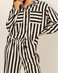 HYFVE Striped Button Up Shirt and Pants Set