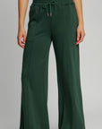 Umgee Full Size Drawstring Wide Leg Pants with Pockets