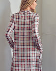 e Luna Plaid Long Cardigan