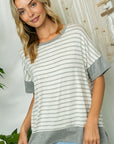 e Luna Striped Mix High Low Top