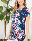 e Luna Floral Tunic Top