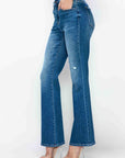 bytos Full Size High Rise Bootcut Jeans with Pockets