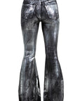 GJG Denim Metallic Bell Bottom Jean in Black- Inseam 30