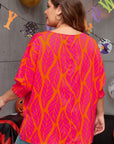 PLUS Women Smocked Lantern Sleeve Plus Size Blouse