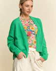 Davi & Dani Open Front Drop Shoulder Cardigan