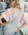 e Luna PLUS Multi Striped Jersey Top