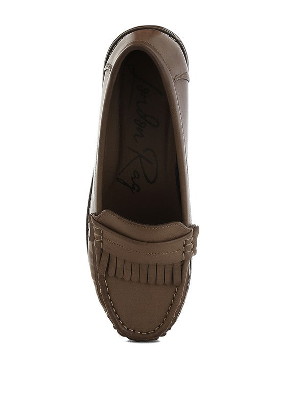 Croyda Fringed Nubuck Loafers