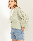 HYFVE Days Together Pointelle Sweater Cardigan