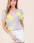 BOMBOM Floral Short Sleeve T-Shirt