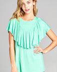 Solid Ruffle Detail Top - Online Only - My Pampered Life Seattle