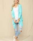 Celeste Full Size Open Front Knit Cardigan