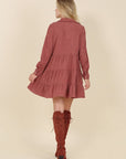 Corduroy Tiered Dress - Online Only