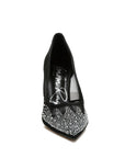 High Ball Mesh Rhinestone Stiletto Pumps