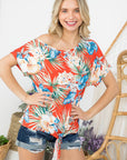 e Luna Tropical One Shoulder Top