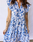 Floral Ruffle Tiered Midi Dress