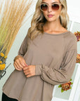 e Luna PLUS Solid Loose Fit Top