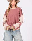 SAGE + FIG French Terry Star Applique Patch Sweatshirt