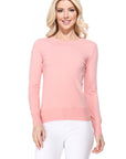 Crew Neck Long Sleeve Light Basic Casual Knit Top