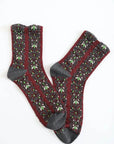 Embroidered Floral Crew Socks – Cottagecore Flower Socks